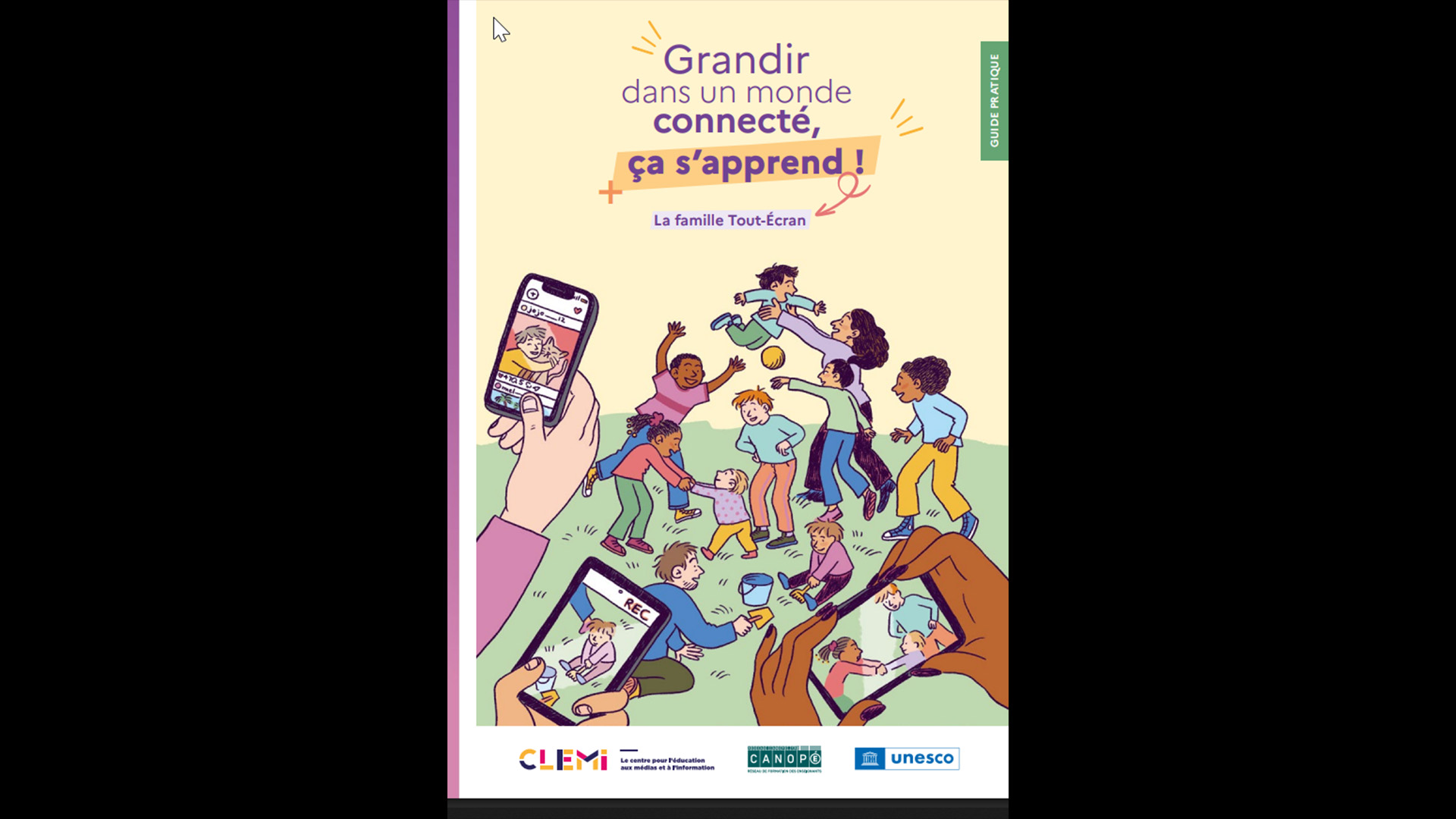Couverture du guide "Grandir dans monde connecté, ça s'apprend"